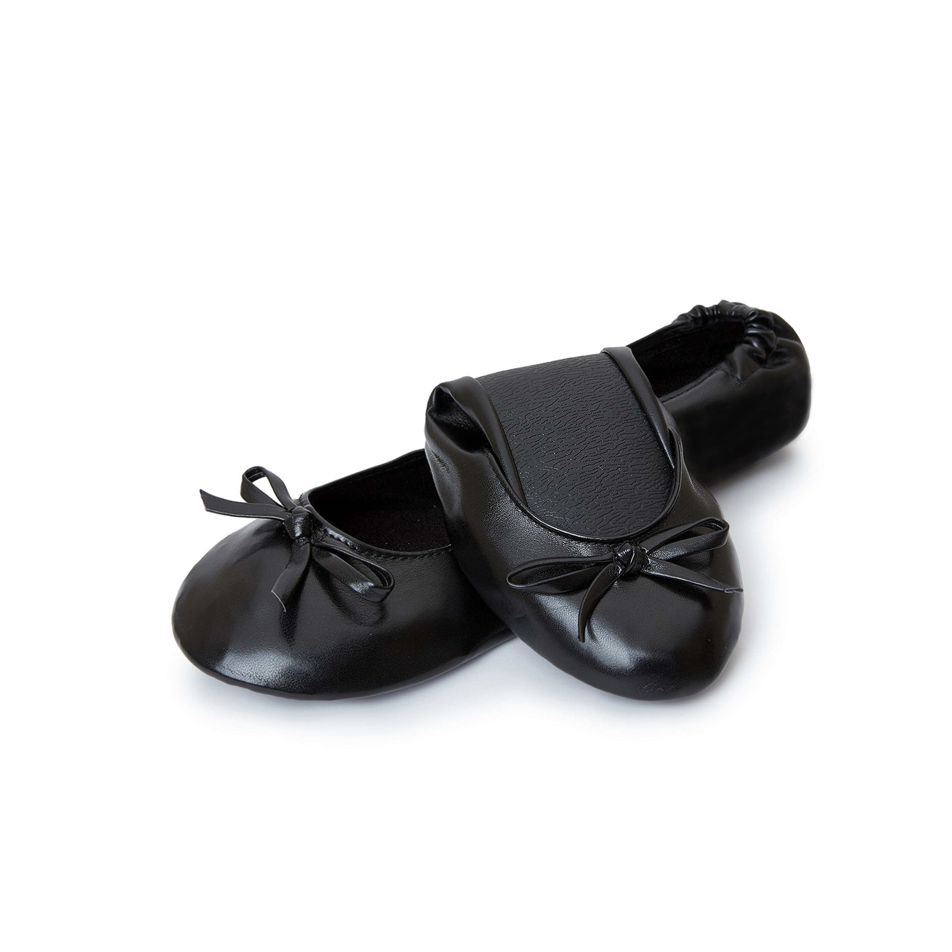 5 Pairs Black Foldable Flats for Weddings - Multiple Sizes (S to XXL)