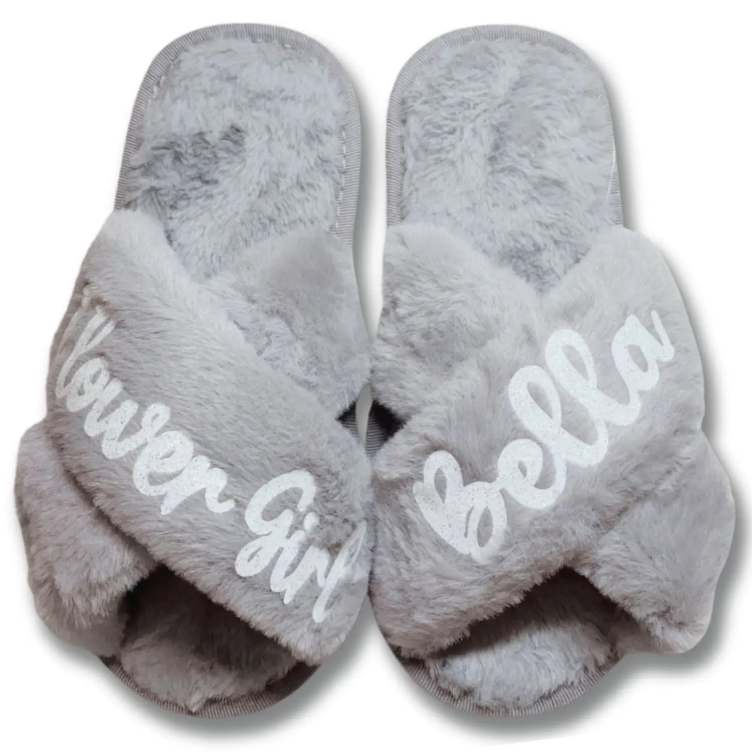 Unique Gift Slippers: Customize with Name & Title for Special Occasions In White Size S to L