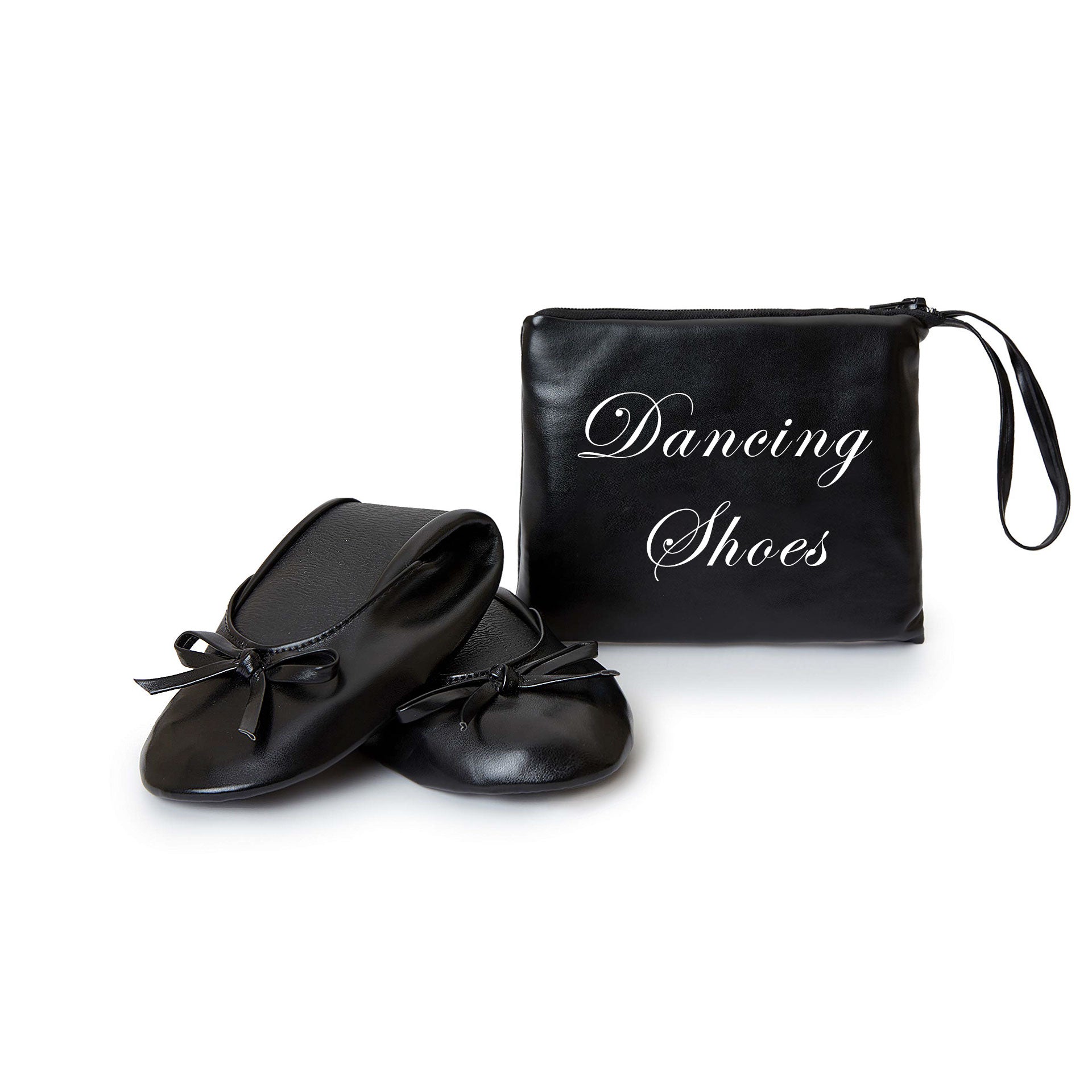 5 Pairs Black Foldable Flats for Weddings - Multiple Sizes (S to XXL)