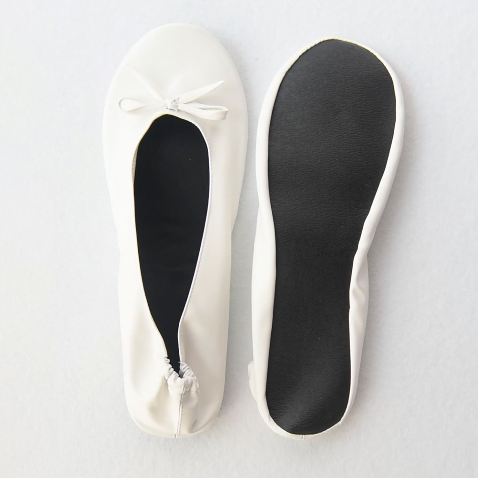 Wedding Foldable Flats: Elegant Convenience for Your Guests-White-FF-WH