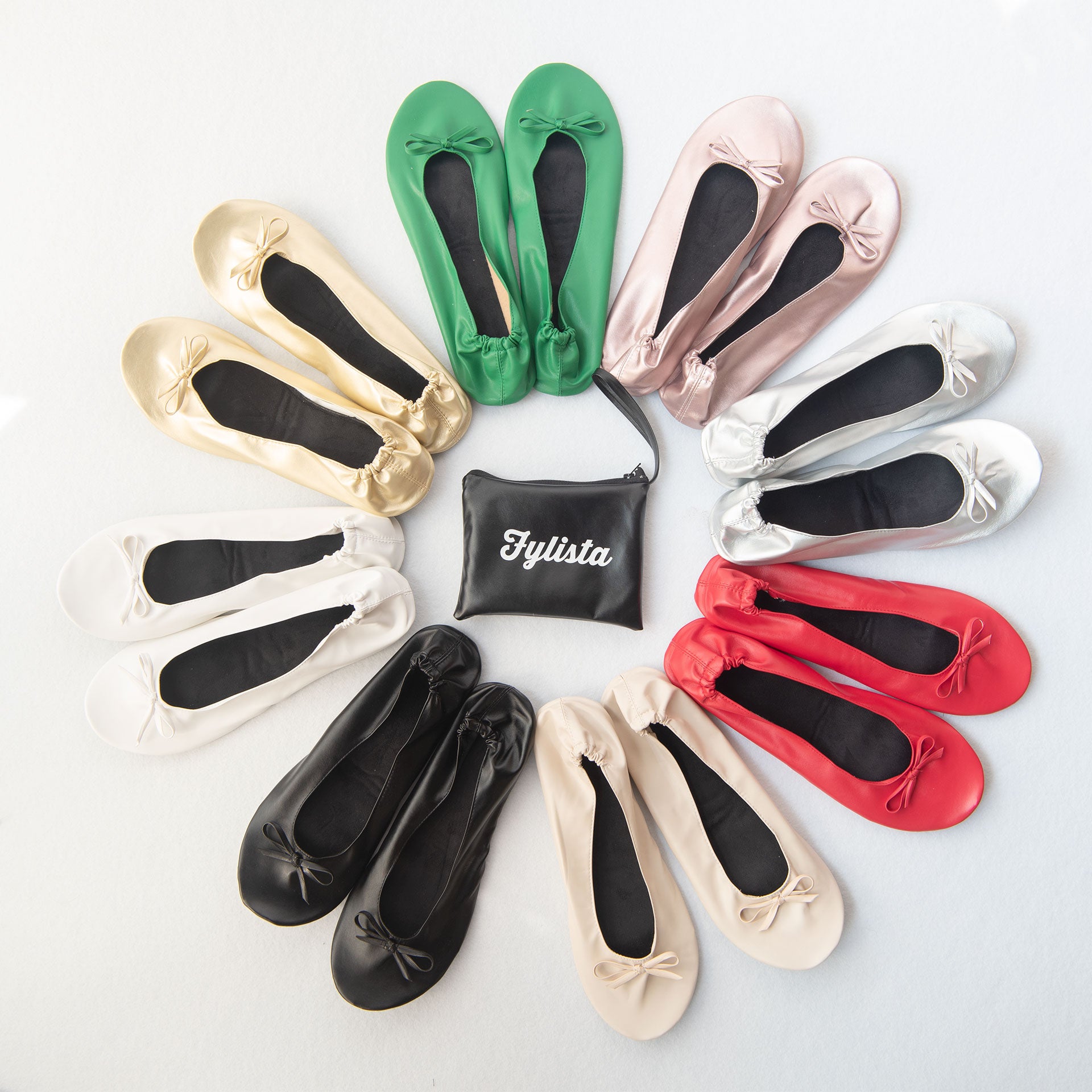 Wedding Foldable Flats: Elegant Convenience for Your Guests-White-FF-WH